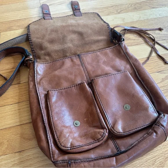 Patricia Nash Armeno Patchwork messenger crossbody Leather Bag - Picture 2 of 6